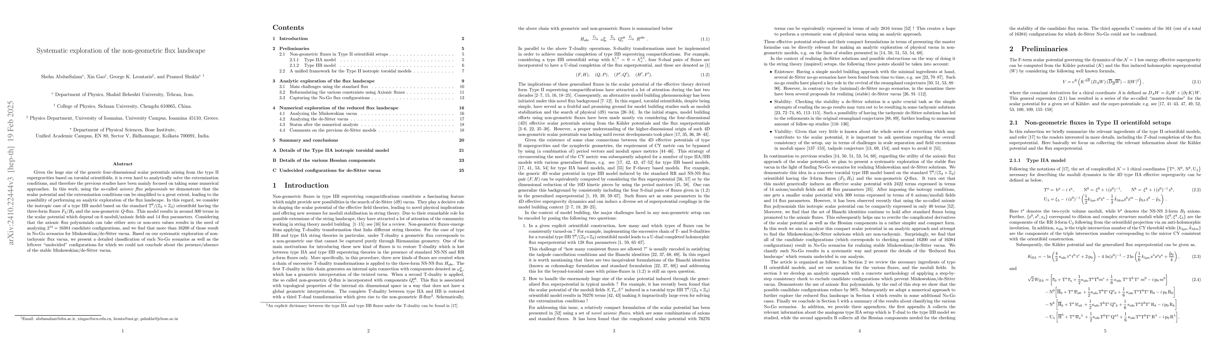 Thumbnail for Systematic exploration of the non-geometric flux landscape