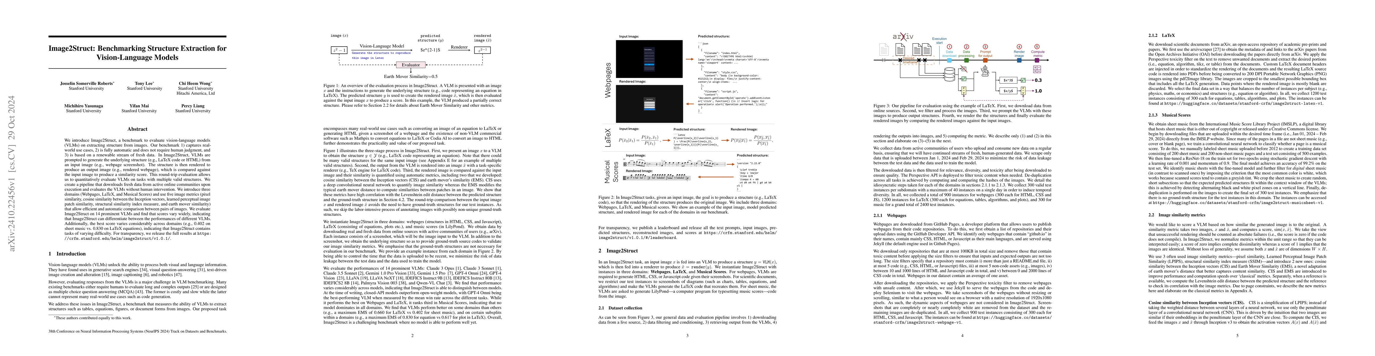 Thumbnail for Image2Struct: Benchmarking Structure Extraction for Vision-Language
  Models
