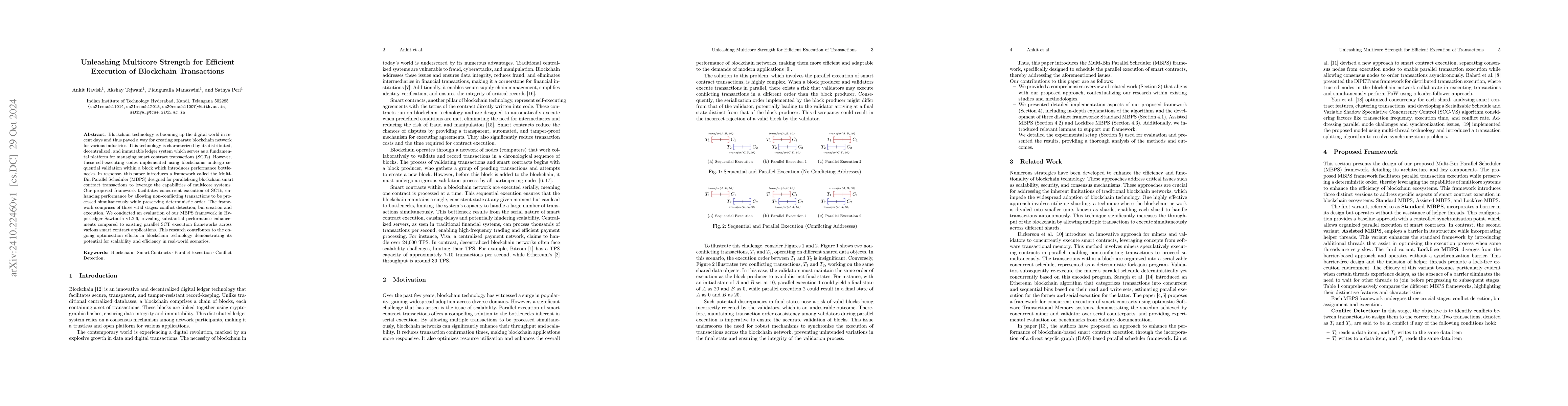 Thumbnail for Unleashing Multicore Strength for Efficient Execution of Transactions