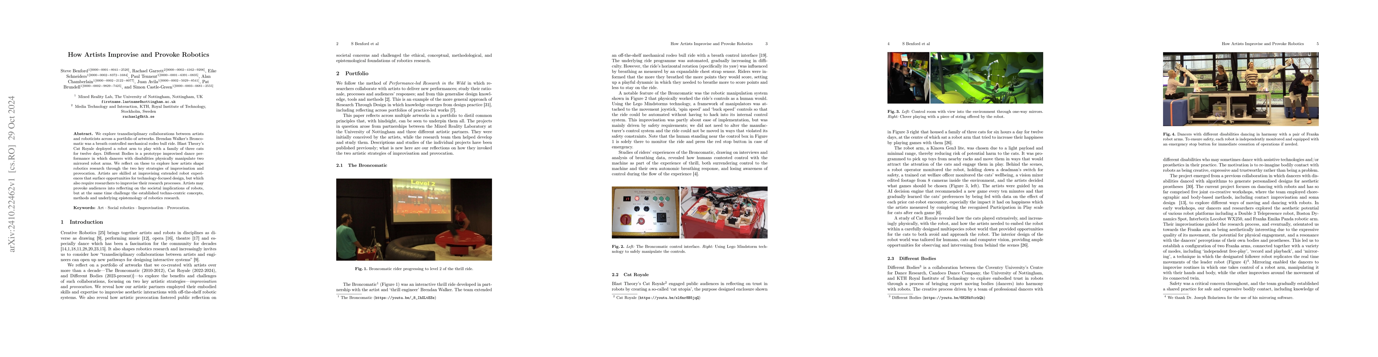 Thumbnail for How Artists Improvise and Provoke Robotics