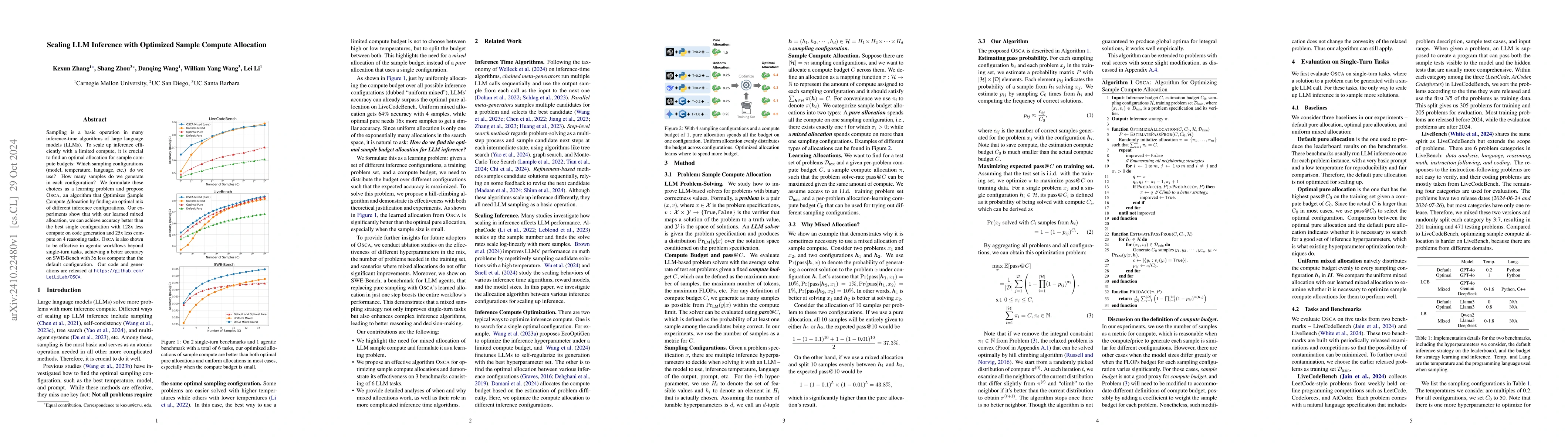 Thumbnail for Scaling LLM Inference with Optimized Sample Compute Allocation