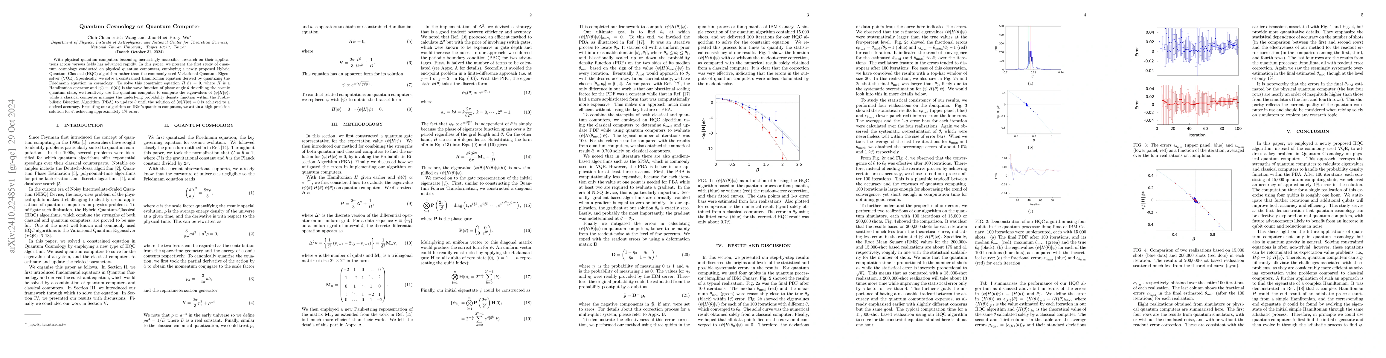 Thumbnail for Quantum Cosmology on Quantum Computer