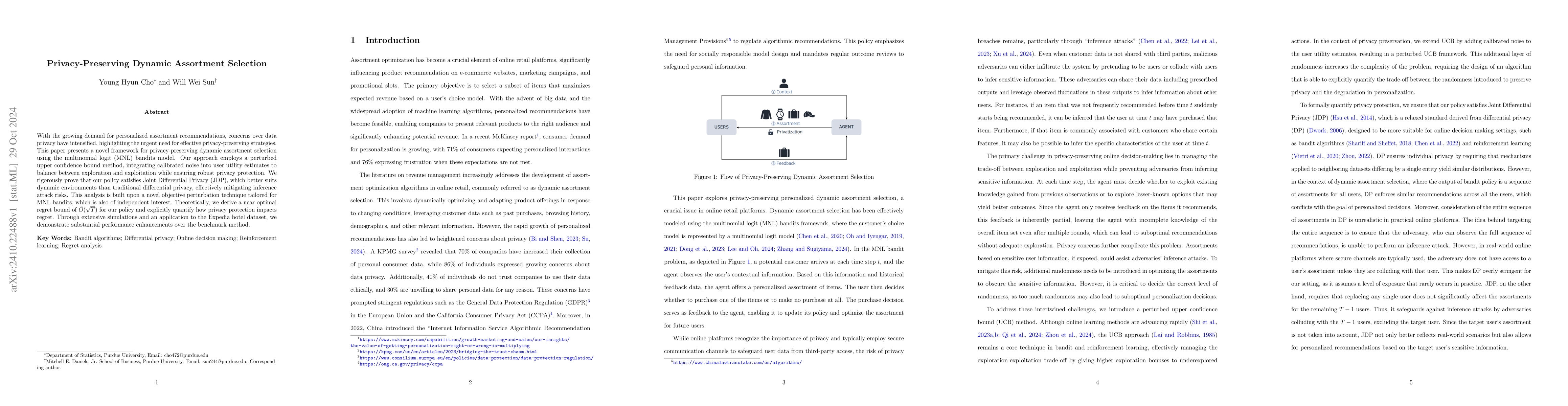 Thumbnail for Privacy-Preserving Dynamic Assortment Selection