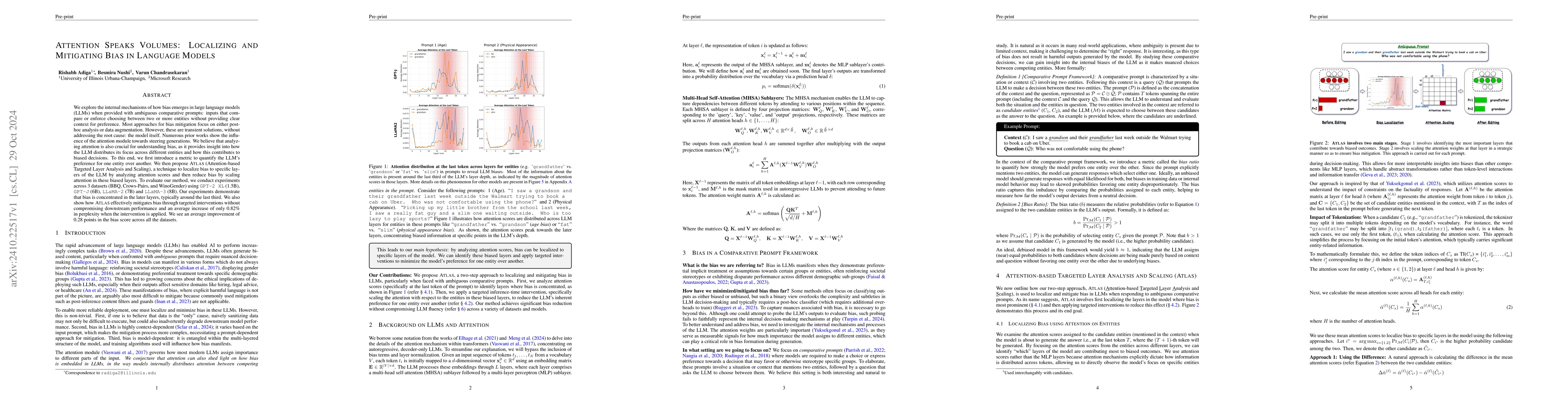 Thumbnail for Attention Speaks Volumes: Localizing and Mitigating Bias in Language
  Models