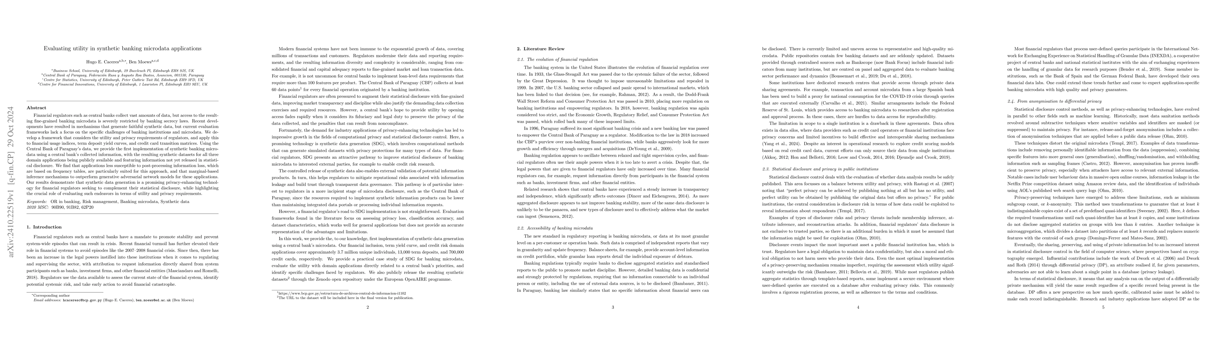 Thumbnail for Evaluating utility in synthetic banking microdata applications