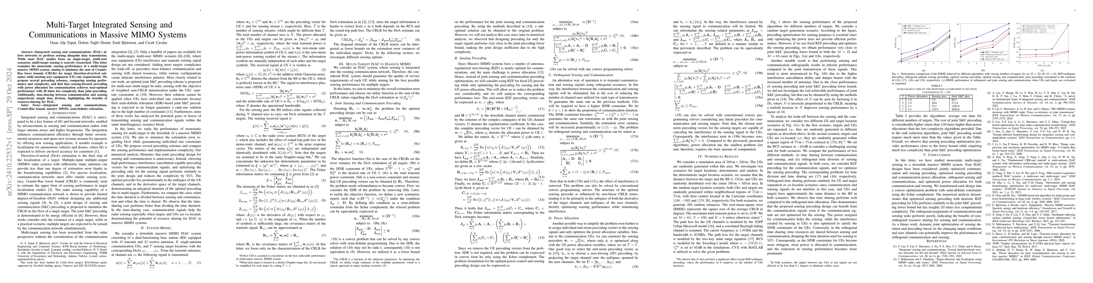 Thumbnail for Multi-Target Integrated Sensing and Communications in Massive MIMO
  Systems