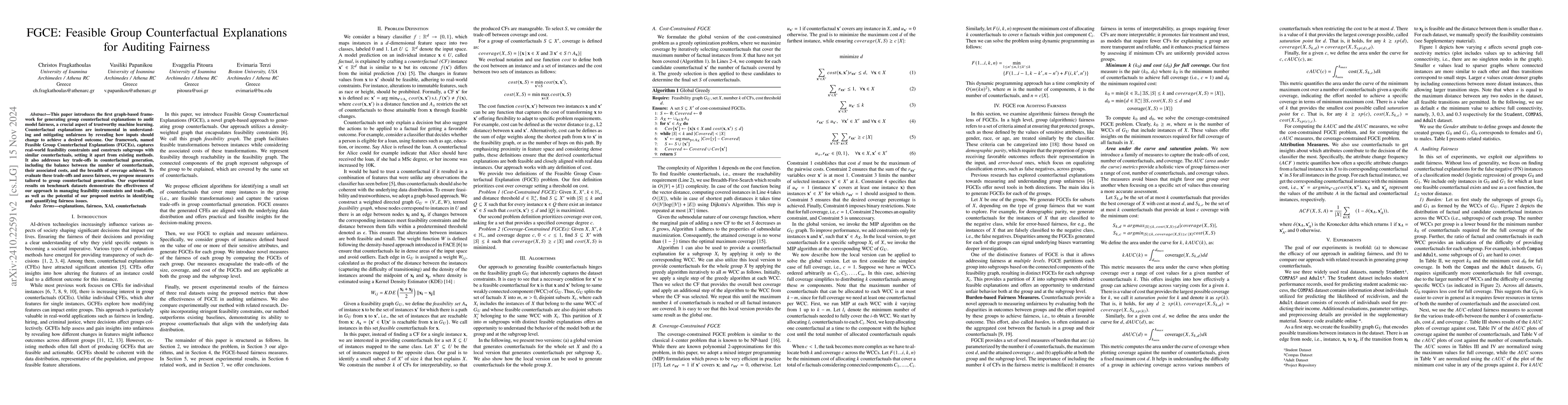 Thumbnail for FGCE: Feasible Group Counterfactual Explanations for Auditing Fairness