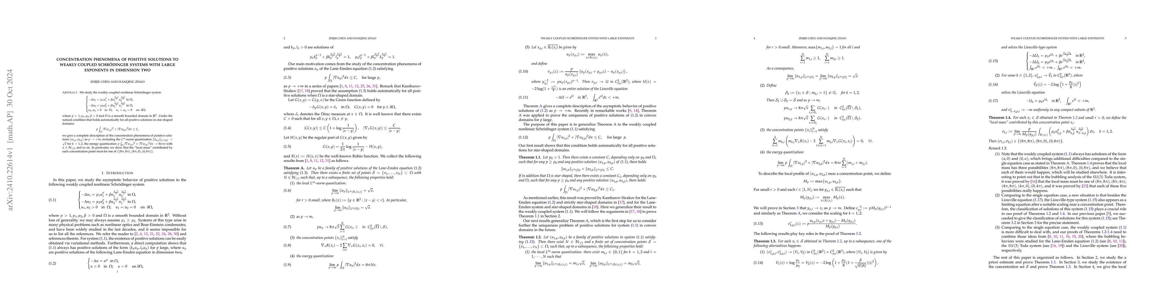 Thumbnail for Concentration phenomena of positive solutions to weakly coupled
  Schrödinger systems with large exponents in dimension two