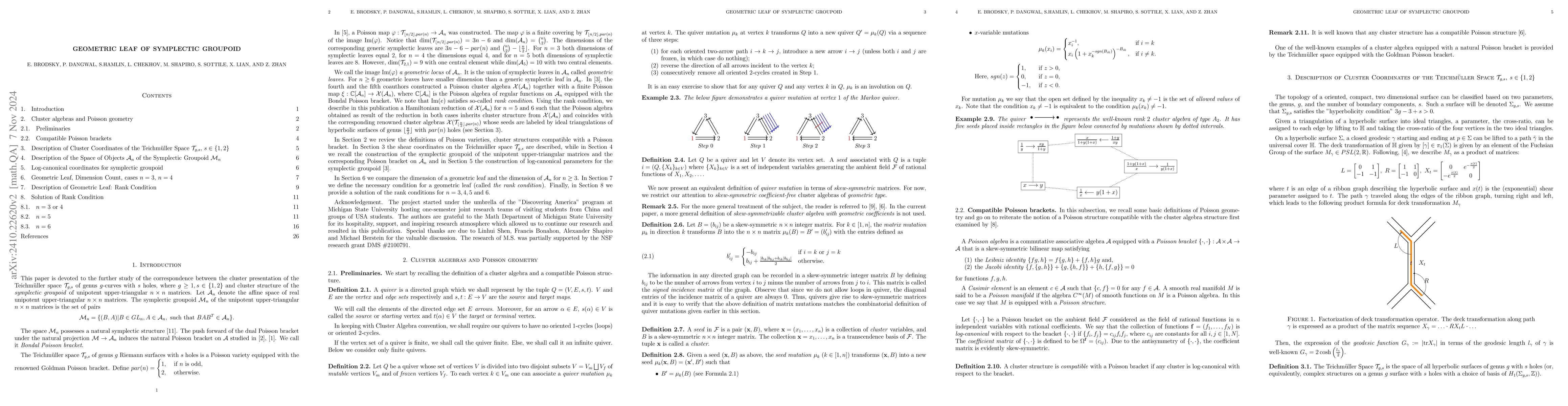 Thumbnail for Geometric leaf of symplectic groupoid