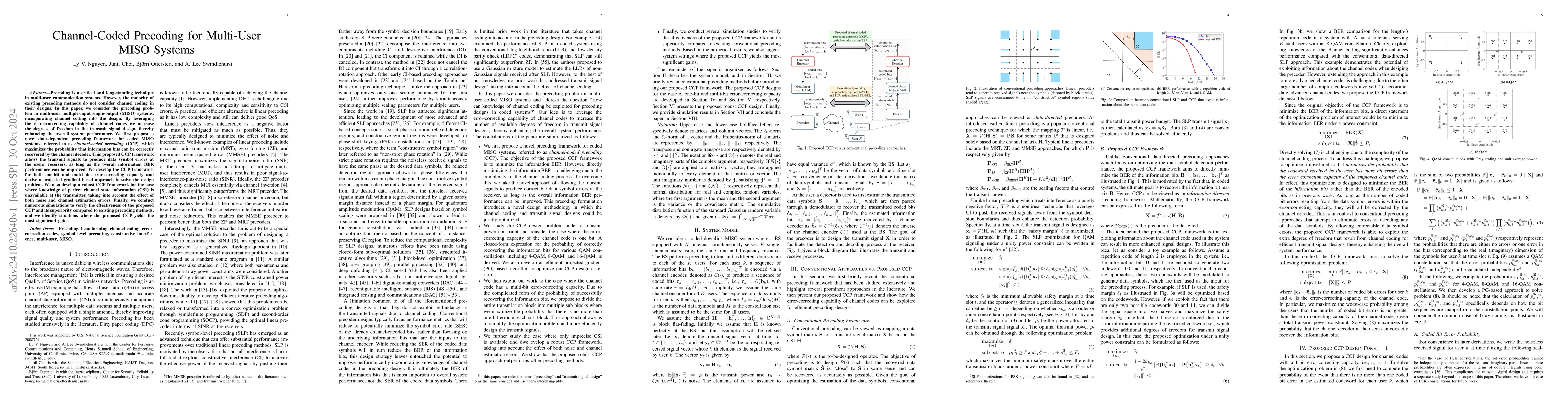 Thumbnail for Channel-Coded Precoding for Multi-User MISO Systems