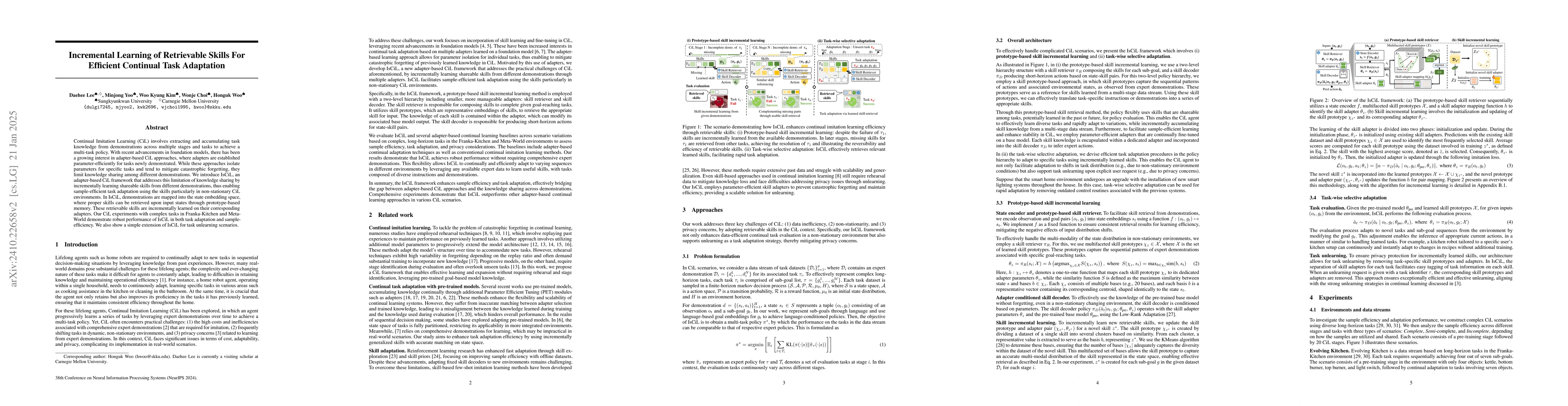 Thumbnail for Incremental Learning of Retrievable Skills For Efficient Continual Task
  Adaptation