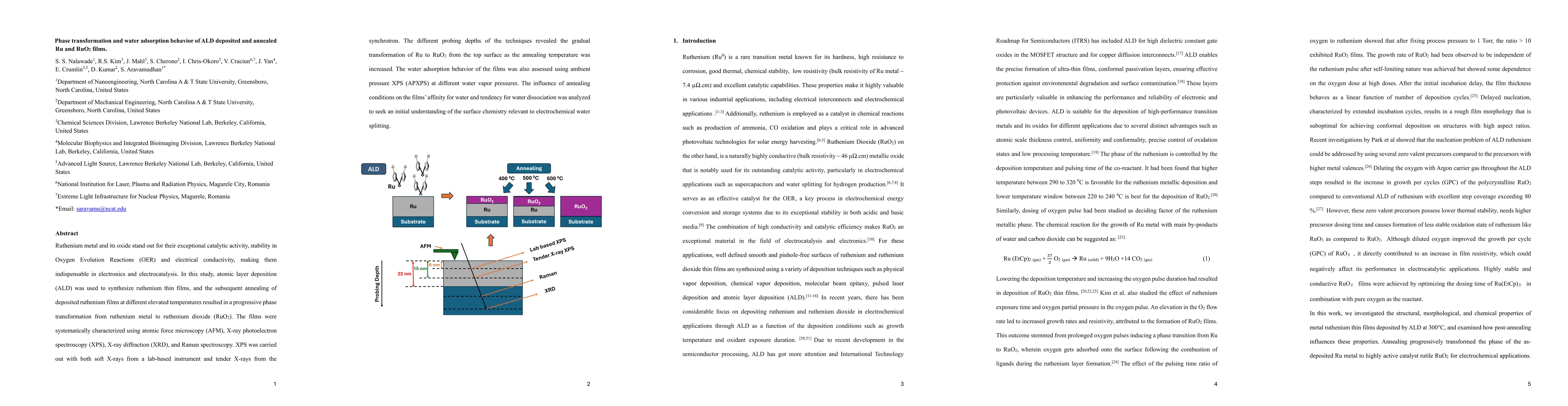 Thumbnail for Phase transformation and water adsorption behavior of ALD deposited and
  annealed Ru and RuO2 films