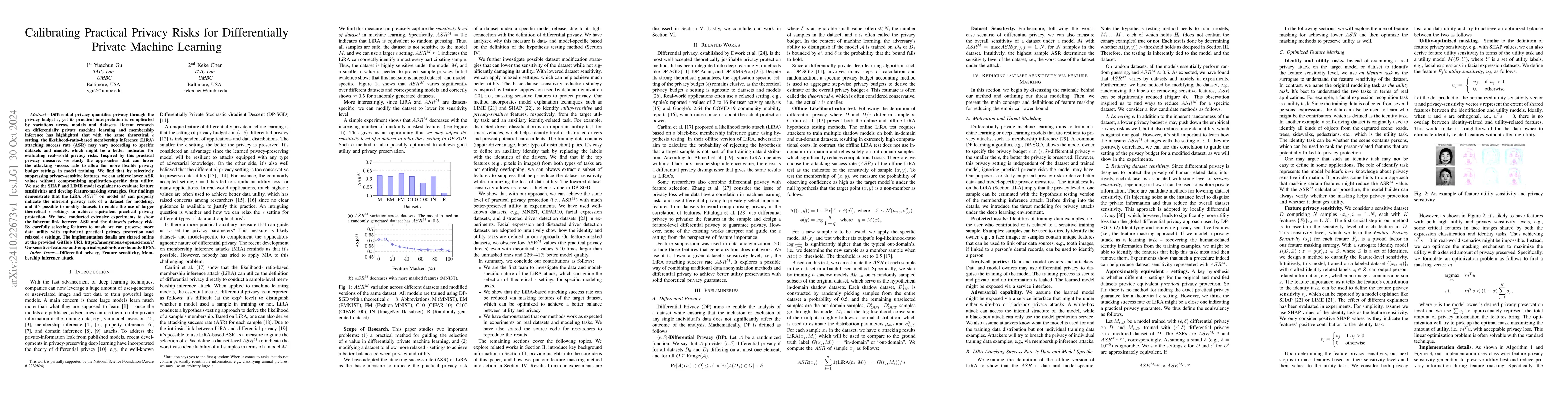 Thumbnail for Calibrating Practical Privacy Risks for Differentially Private Machine
  Learning