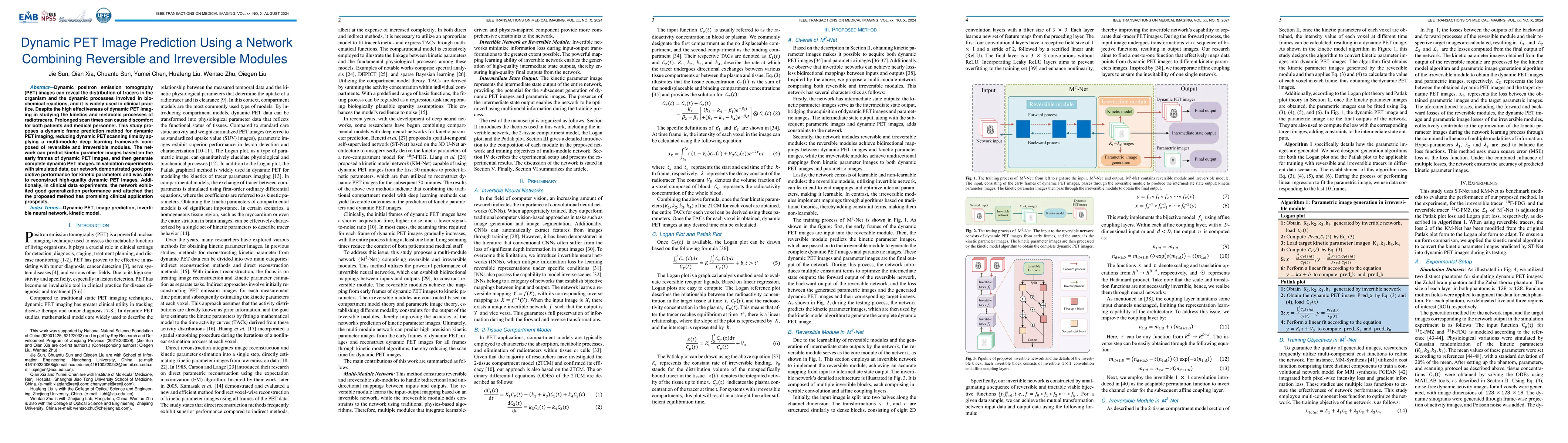 Thumbnail for Dynamic PET Image Prediction Using a Network Combining Reversible and
  Irreversible Modules