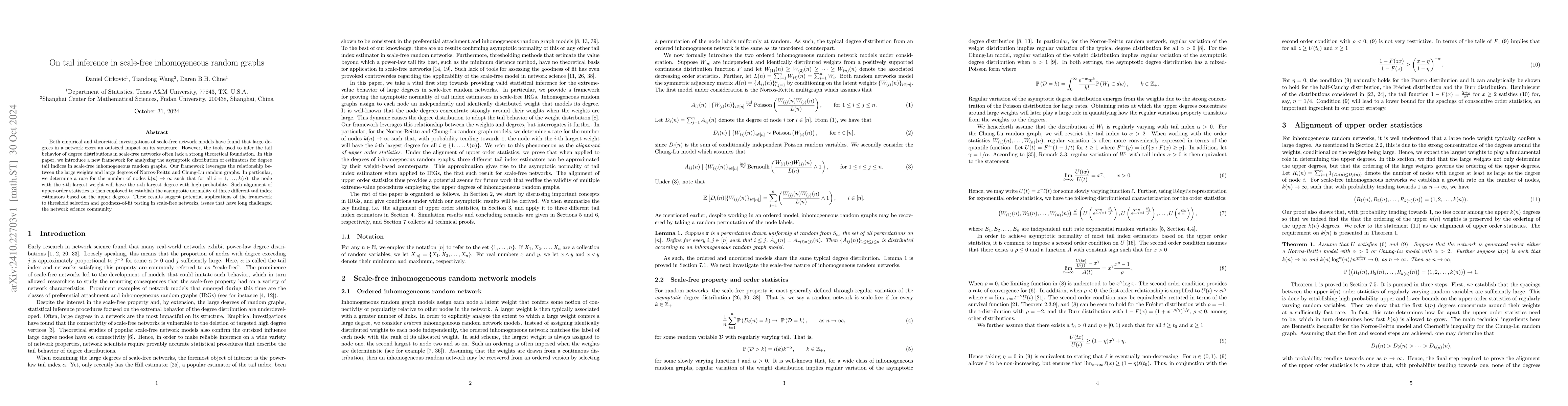Thumbnail for On tail inference in scale-free inhomogeneous random graphs