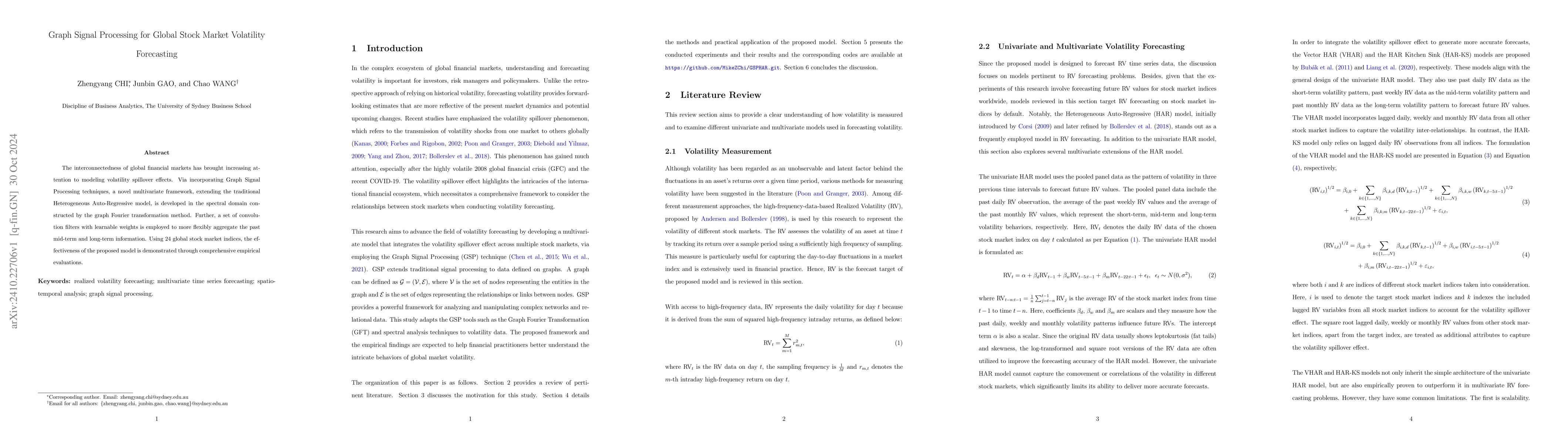 Thumbnail for Graph Signal Processing for Global Stock Market Volatility Forecasting