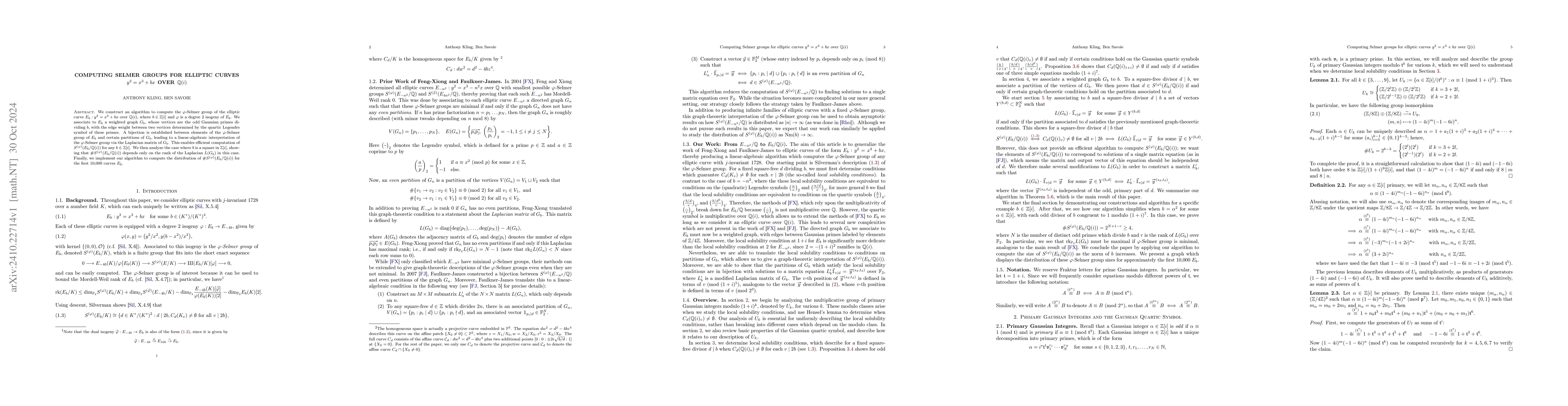 Thumbnail for Computing Selmer Groups for Elliptic Curves over $\mathbb{Q}(i)$