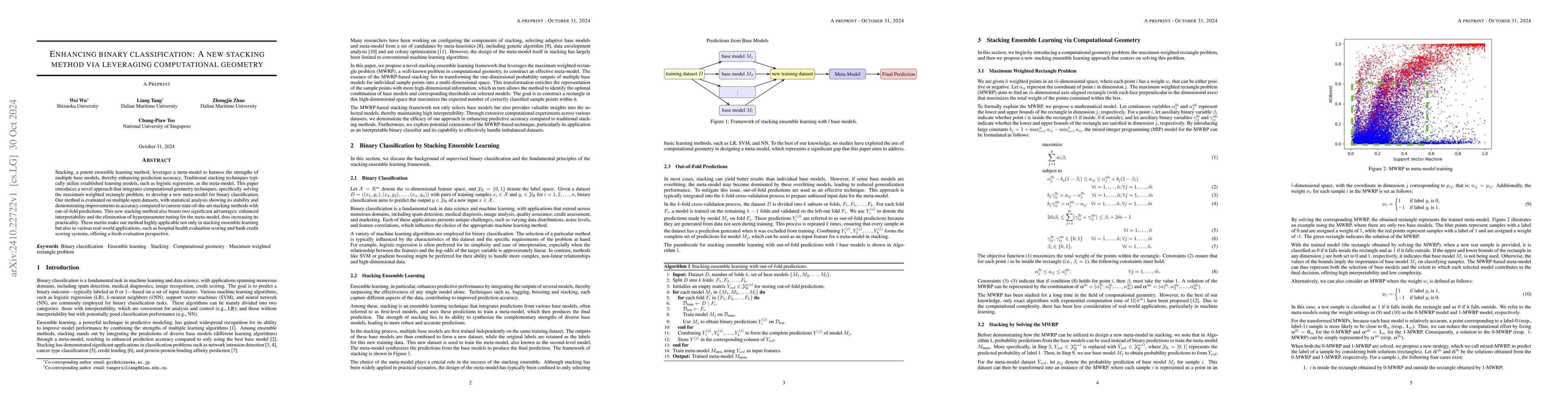 Thumbnail for Enhancing binary classification: A new stacking method via leveraging
  computational geometry