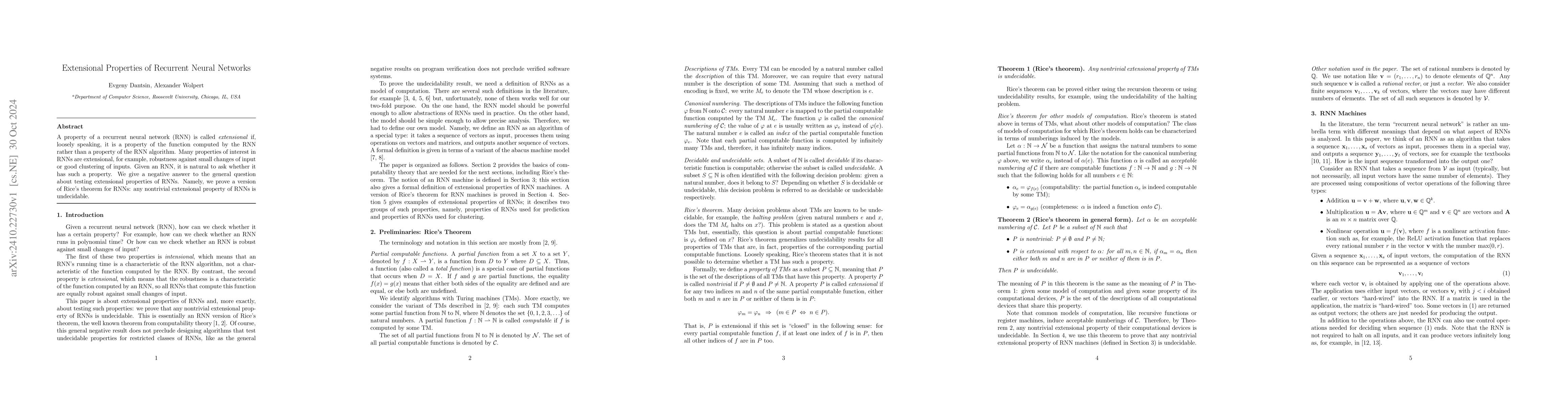 Thumbnail for Extensional Properties of Recurrent Neural Networks