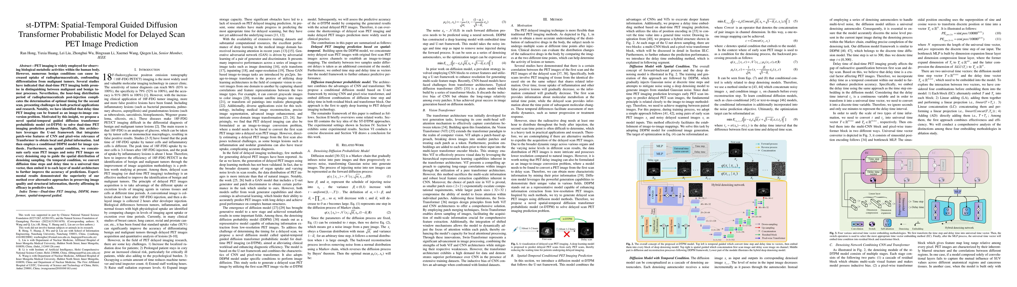 Thumbnail for st-DTPM: Spatial-Temporal Guided Diffusion Transformer Probabilistic
  Model for Delayed Scan PET Image Prediction