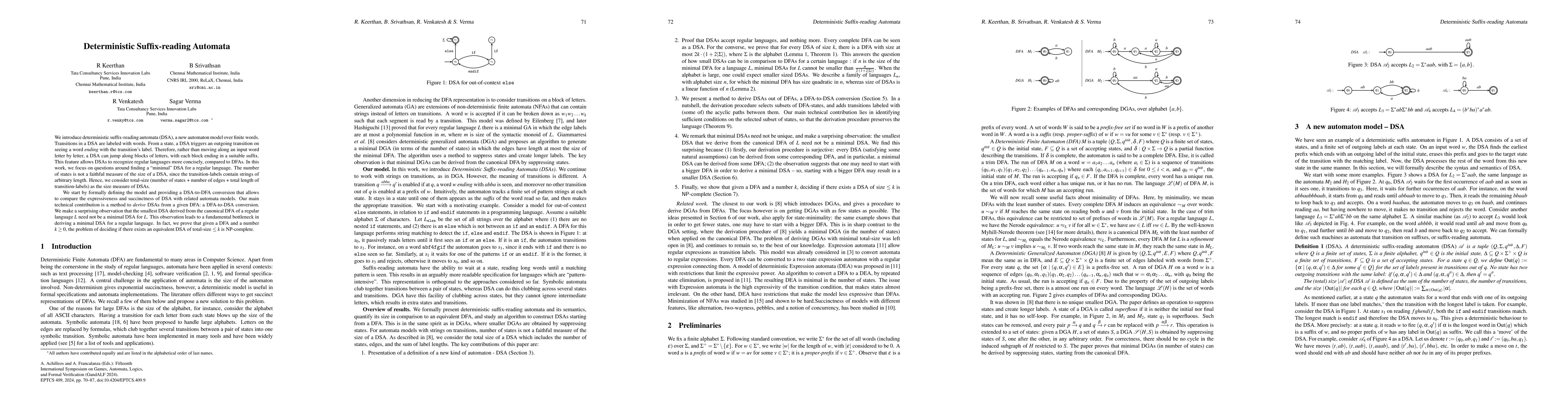 Thumbnail for Deterministic Suffix-reading Automata