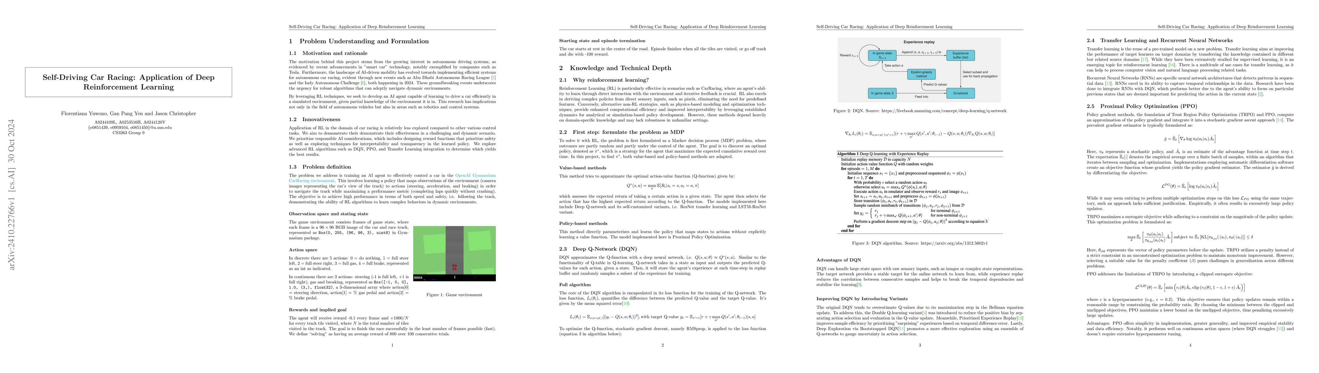 Thumbnail for Self-Driving Car Racing: Application of Deep Reinforcement Learning