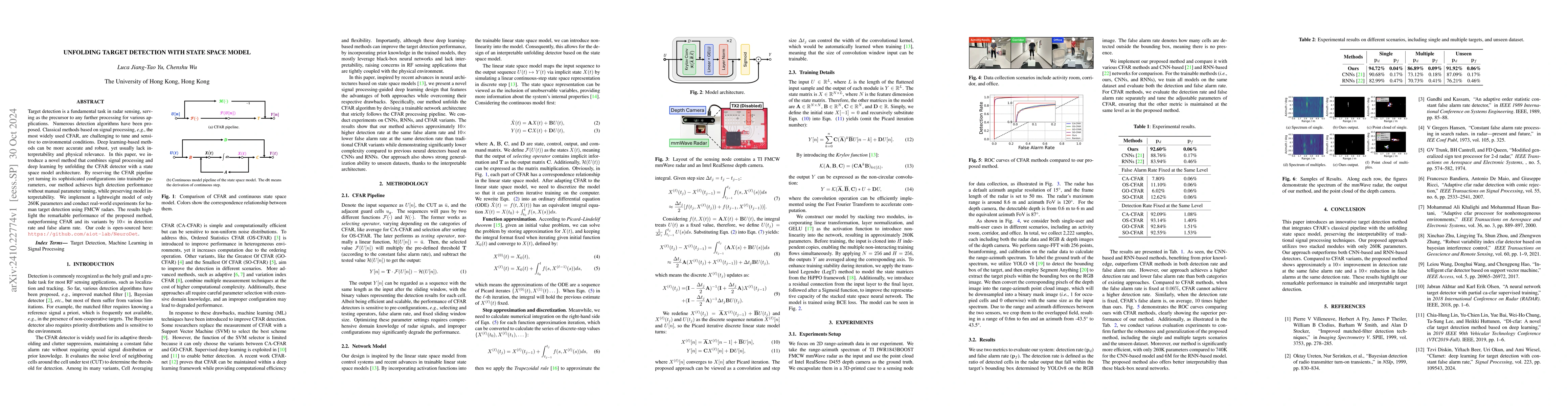 Thumbnail for Unfolding Target Detection with State Space Model