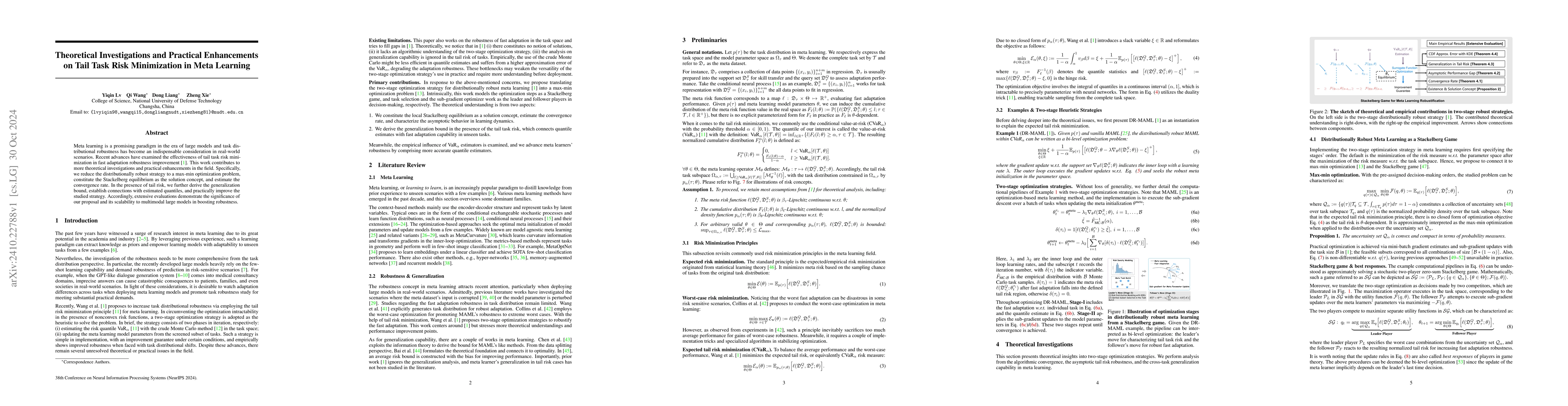 Thumbnail for Theoretical Investigations and Practical Enhancements on Tail Task Risk
  Minimization in Meta Learning
