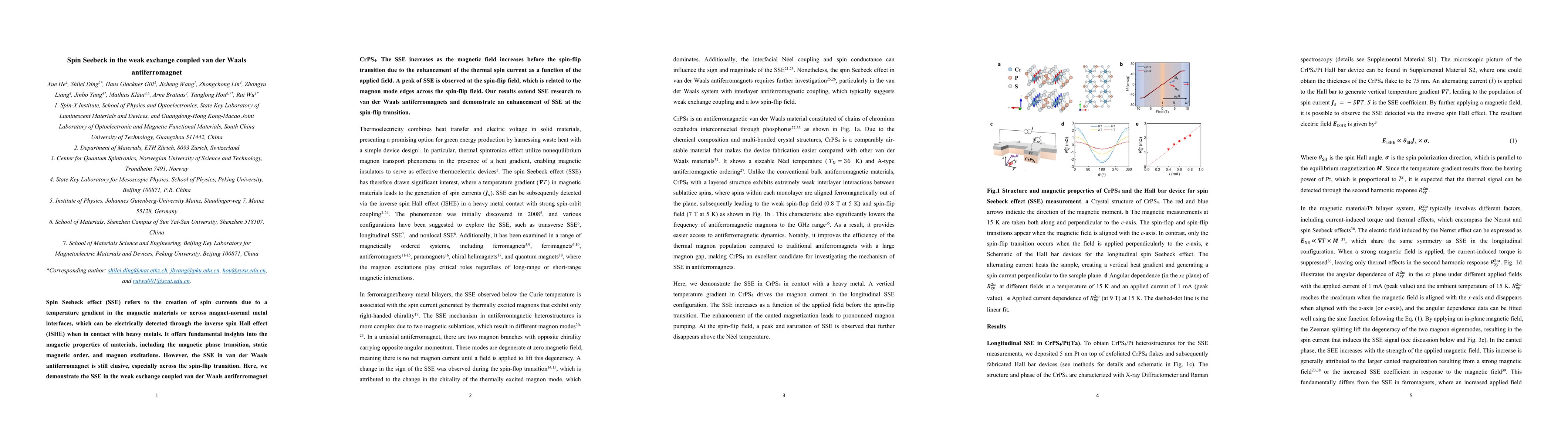 Thumbnail for Spin Seebeck in the weak exchange coupled van der Waals antiferromagnet