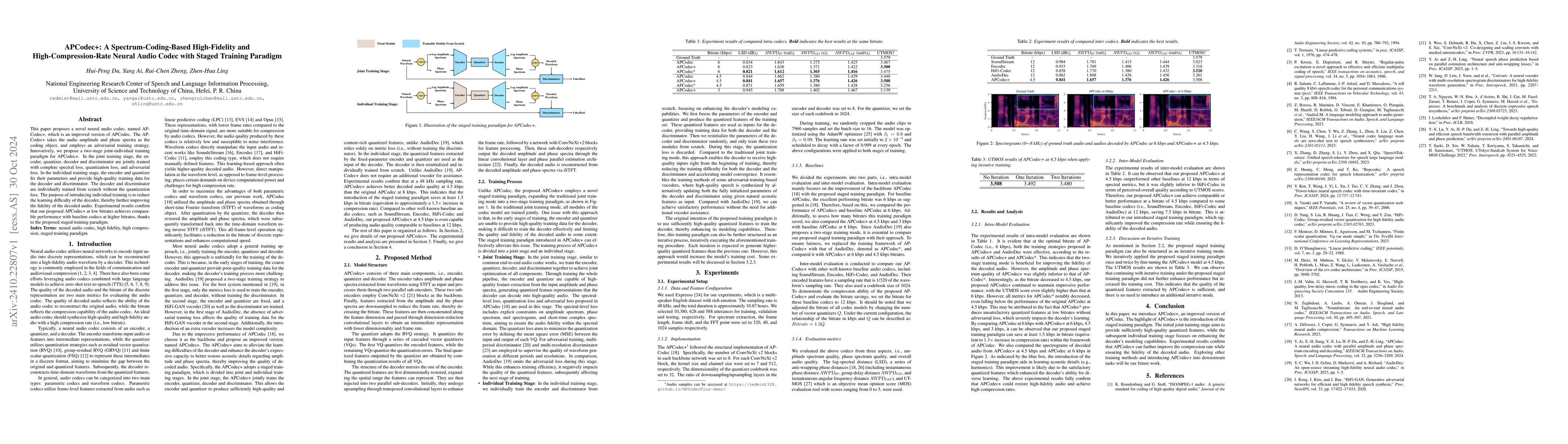 Thumbnail for APCodec+: A Spectrum-Coding-Based High-Fidelity and
  High-Compression-Rate Neural Audio Codec with Staged Training Paradigm