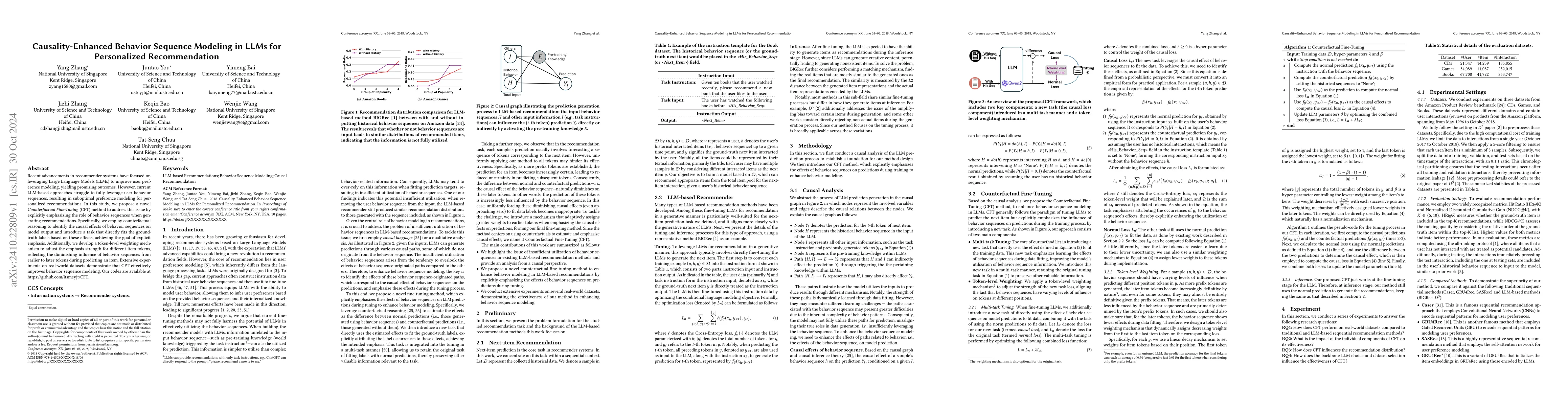 Thumbnail for Causality-Enhanced Behavior Sequence Modeling in LLMs for Personalized
  Recommendation