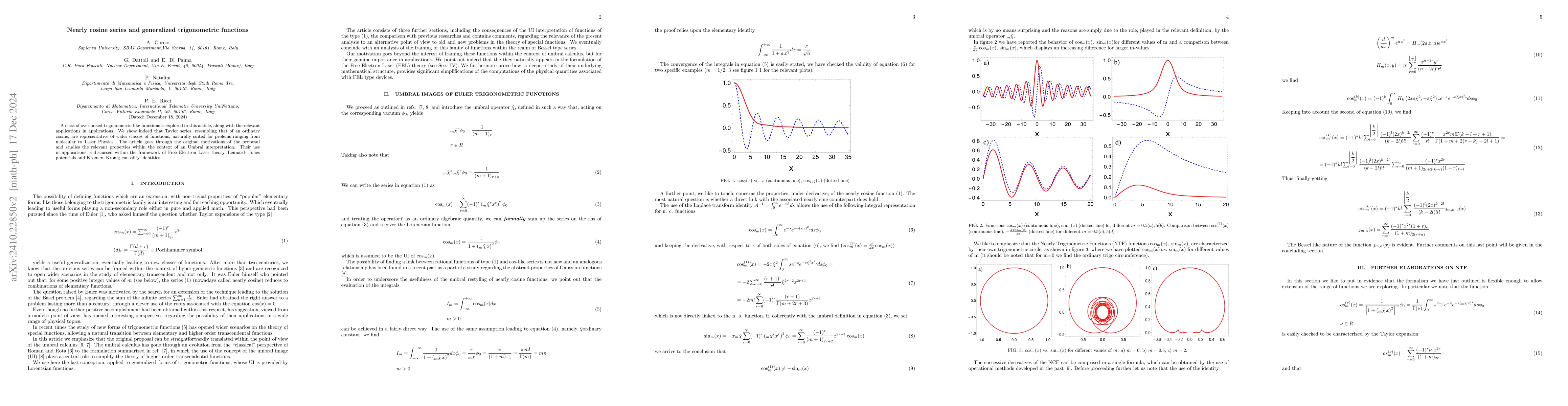 Thumbnail for Nearly cosine series and generalized trigonometric functions