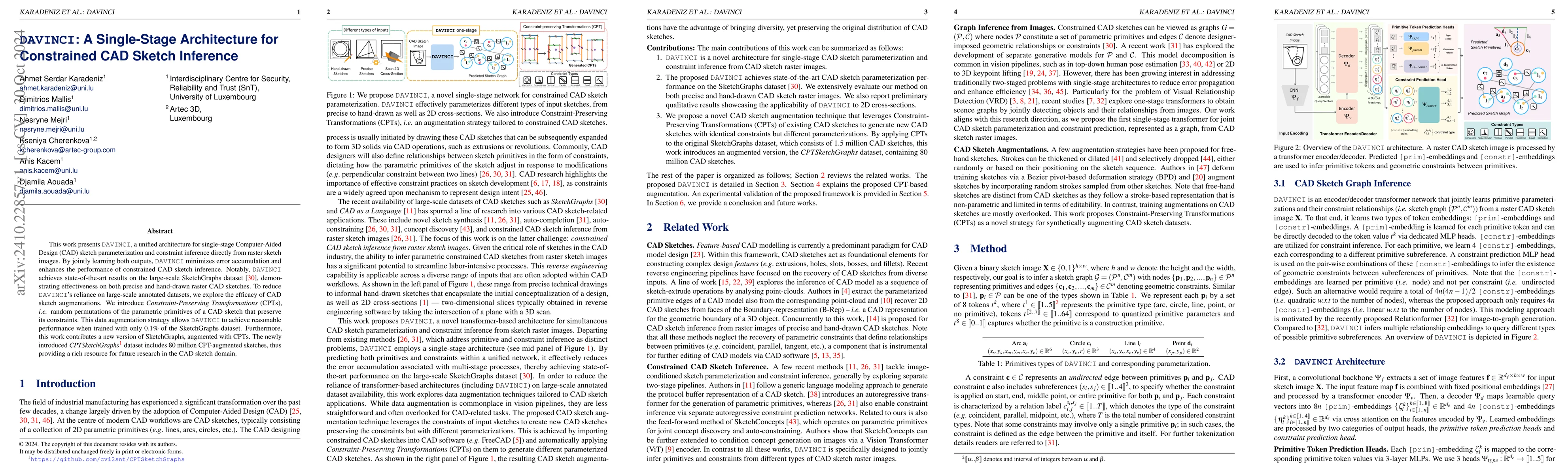 Thumbnail for DAVINCI: A Single-Stage Architecture for Constrained CAD Sketch
  Inference