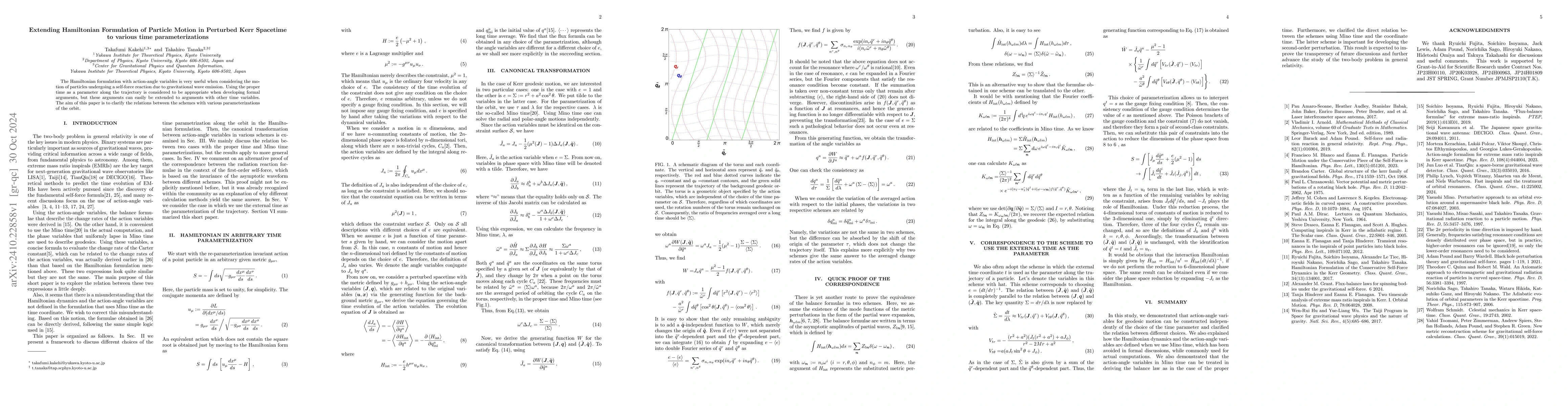 Thumbnail for Extending Hamiltonian Formulation of Particle Motion in Perturbed Kerr
  Spacetime to various time parameterizations