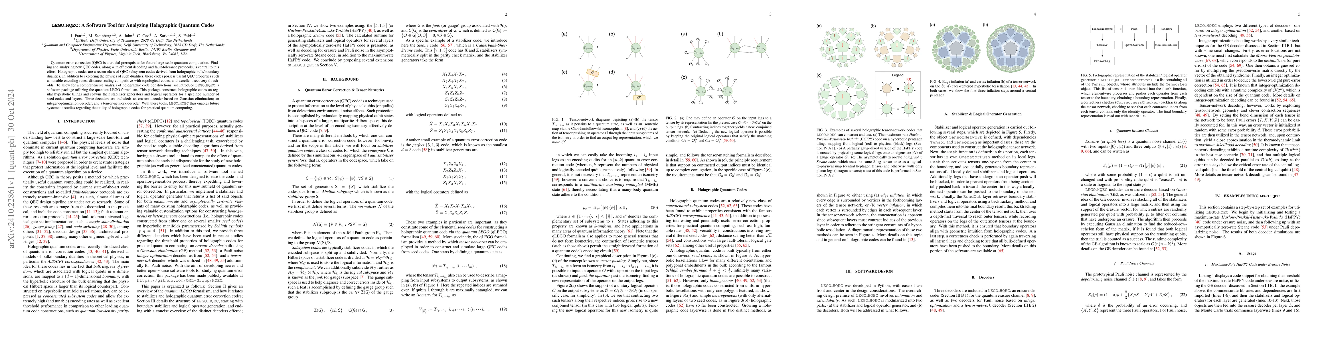 Thumbnail for LEGO_HQEC: A Software Tool for Analyzing Holographic Quantum Codes