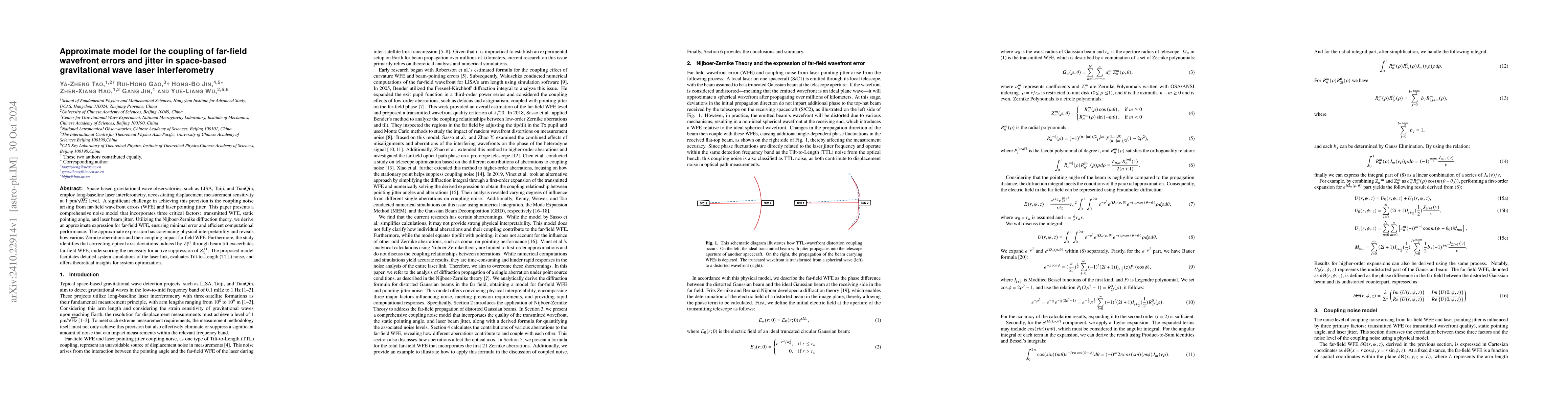 Thumbnail for Approximate model for the coupling of far-field wavefront errors and
  jitter in space-based gravitational wave laser interferometry