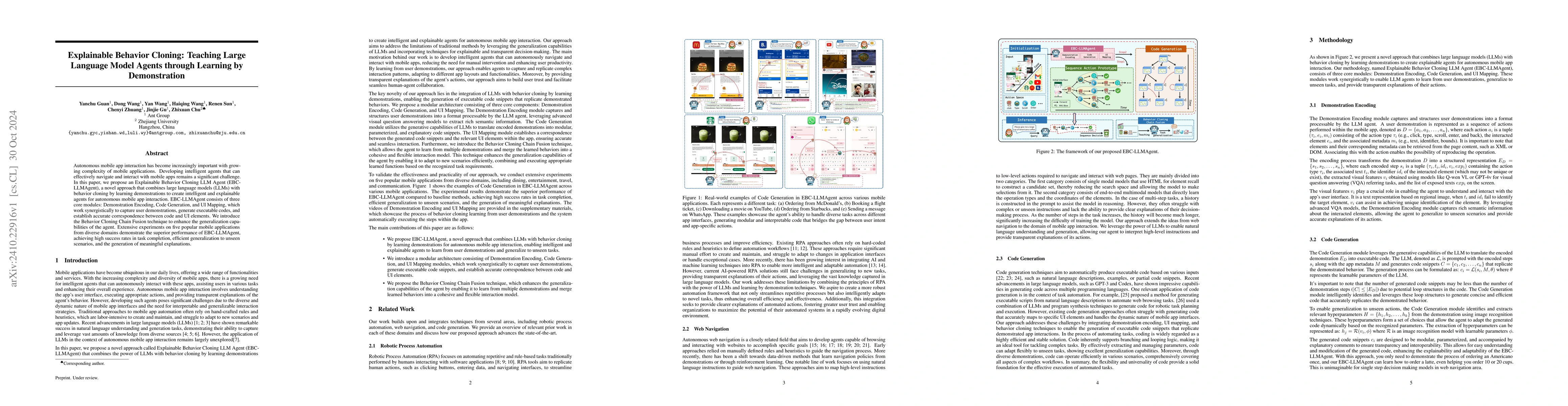 Thumbnail for Explainable Behavior Cloning: Teaching Large Language Model Agents
  through Learning by Demonstration
