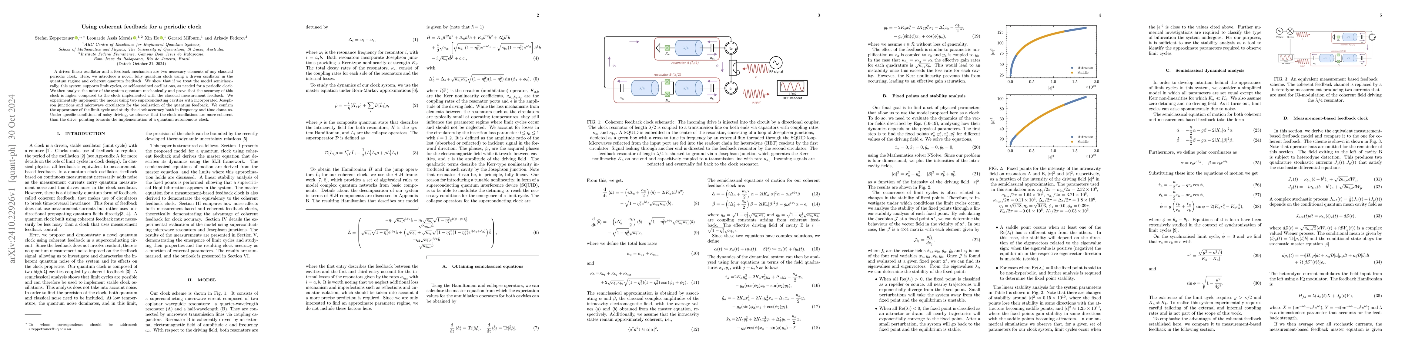 Thumbnail for Using coherent feedback for a periodic clock