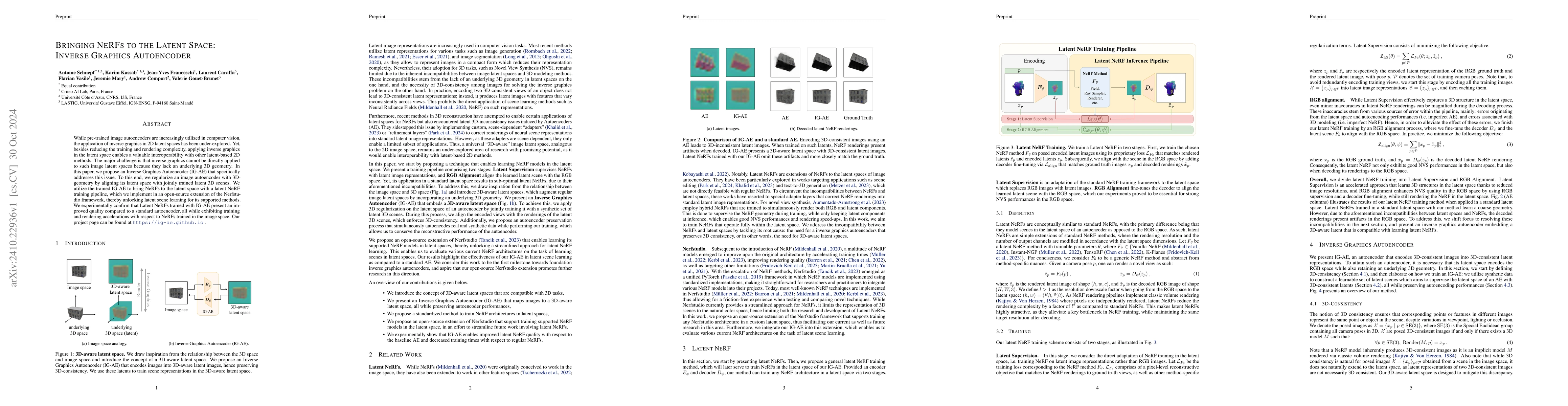 Thumbnail for Bringing NeRFs to the Latent Space: Inverse Graphics Autoencoder