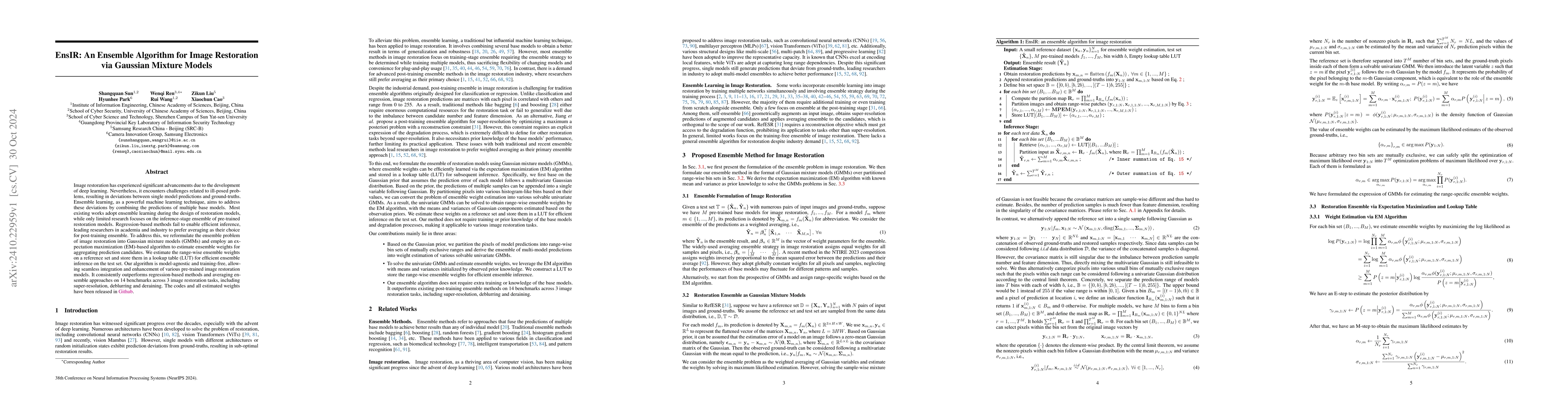 Thumbnail for EnsIR: An Ensemble Algorithm for Image Restoration via Gaussian Mixture
  Models