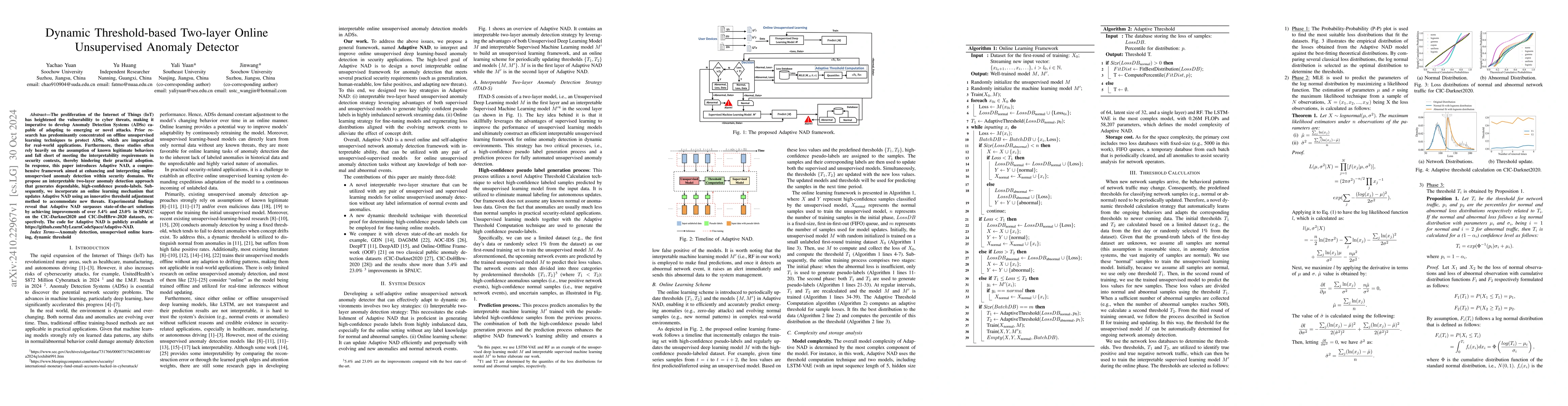 Thumbnail for Dynamic Threshold-based Two-layer Online Unsupervised Anomaly Detector