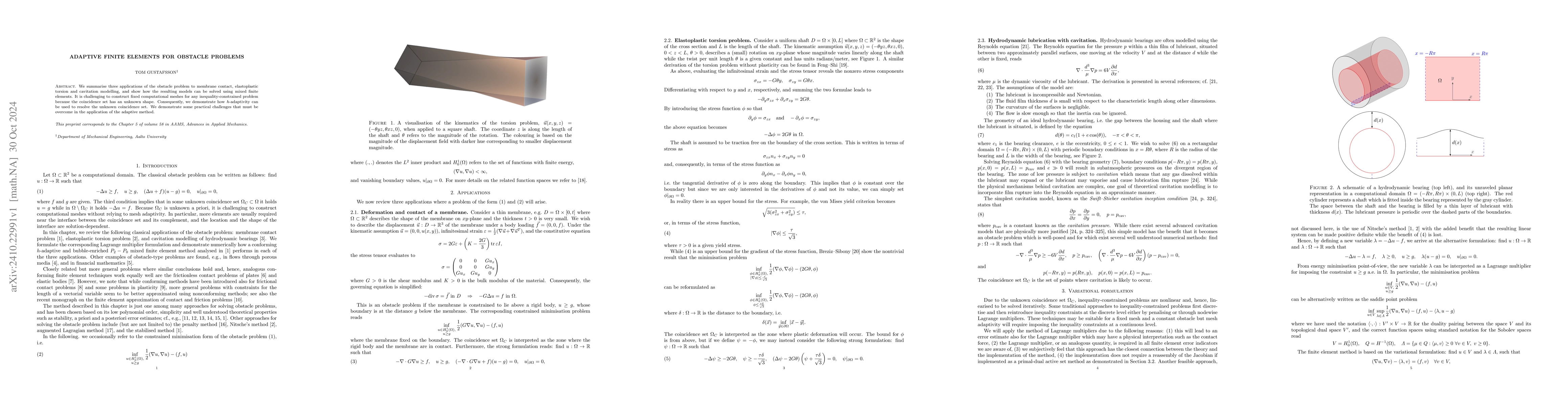 Thumbnail for Adaptive finite elements for obstacle problems