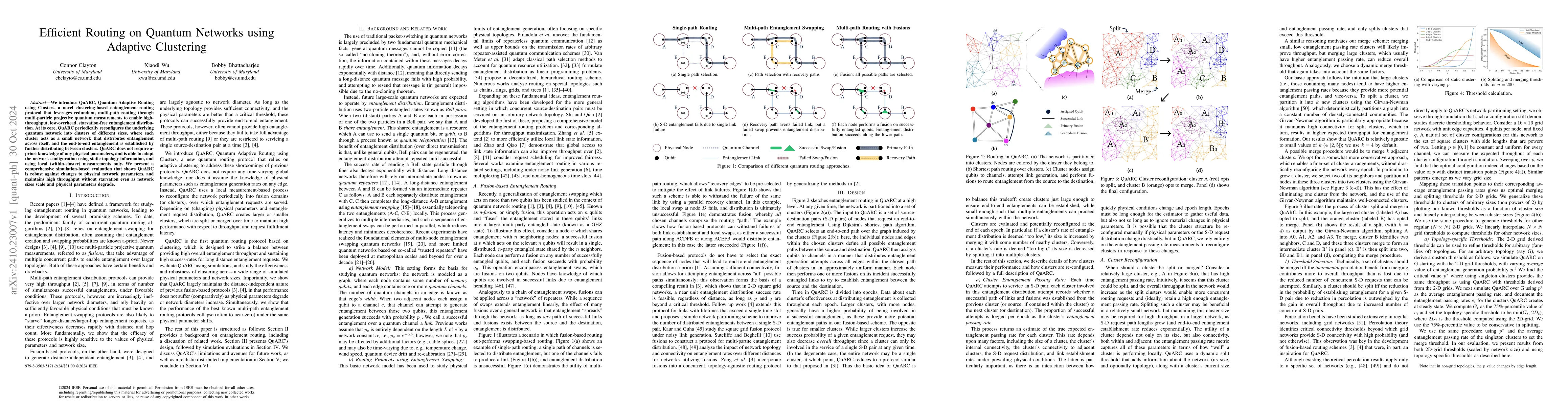 Thumbnail for Efficient Routing on Quantum Networks using Adaptive Clustering