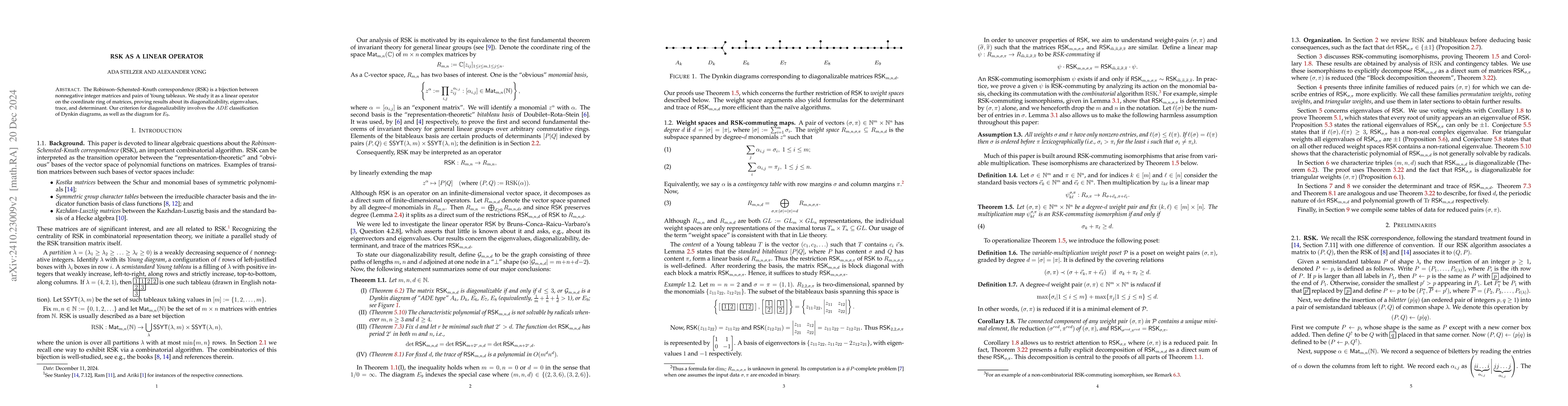 Thumbnail for RSK as a linear operator