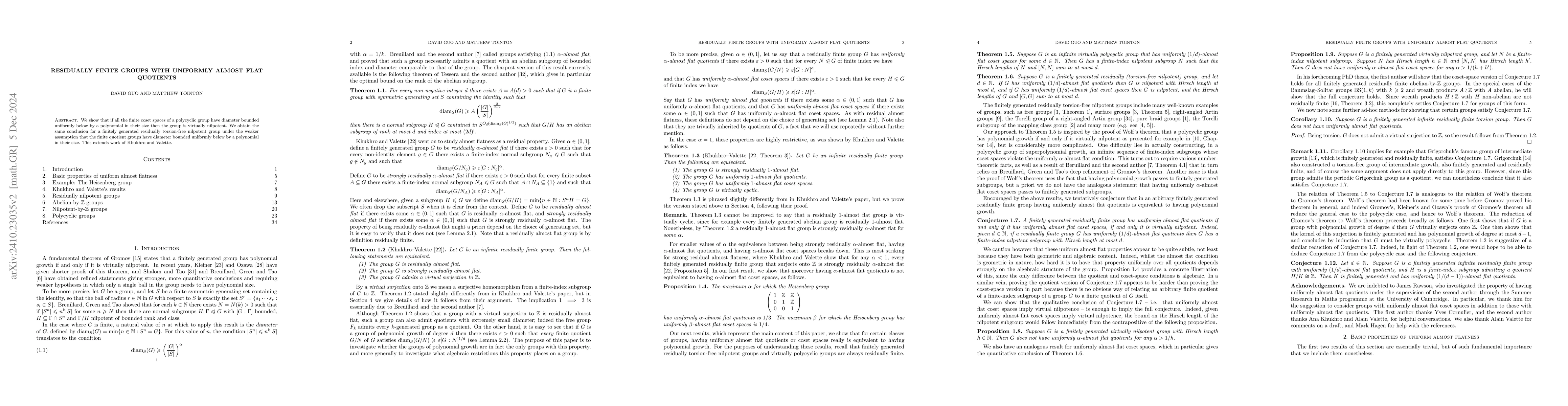 Thumbnail for Residually finite groups with uniformly almost flat quotients