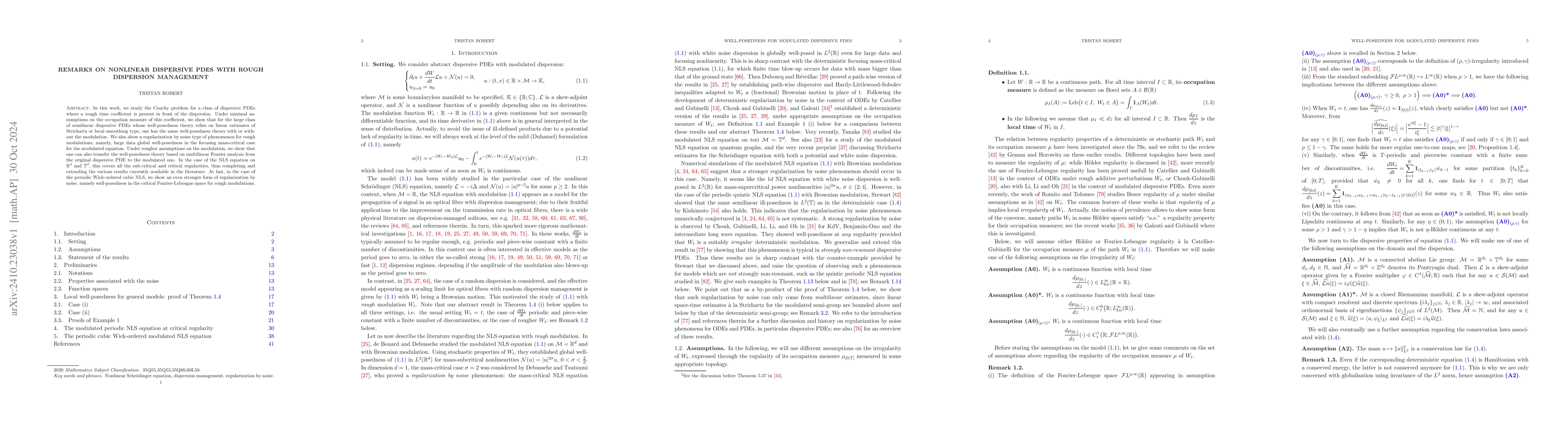 Thumbnail for Remarks on nonlinear dispersive PDEs with rough dispersion management