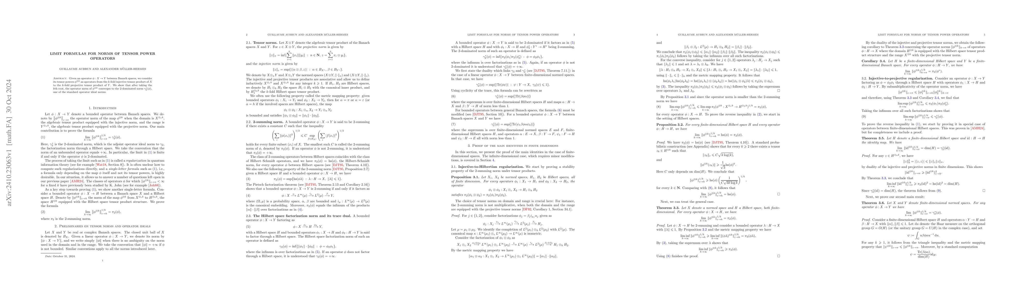 Thumbnail for Limit formulas for norms of tensor power operators