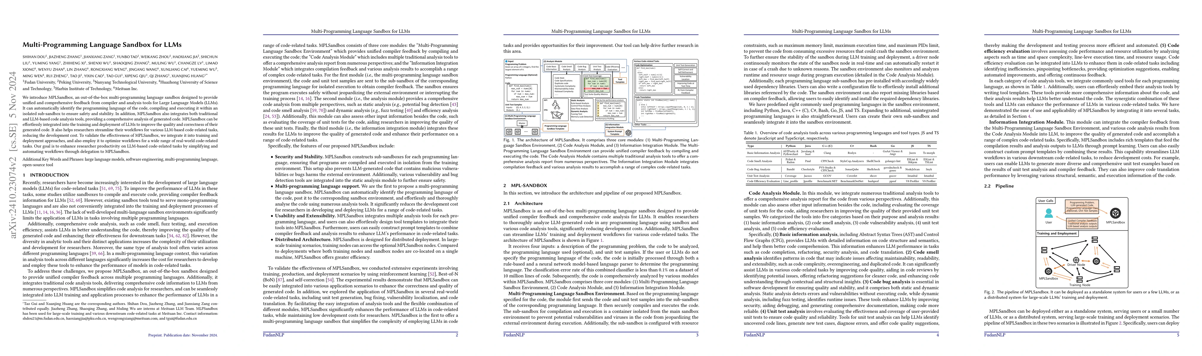 Thumbnail for Multi-Programming Language Sandbox for LLMs