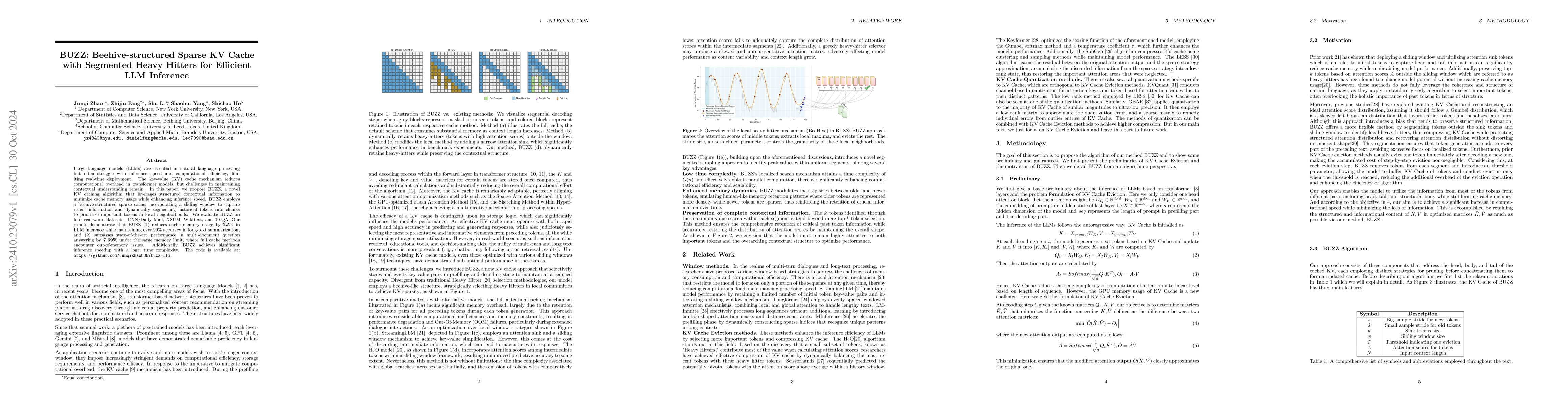 Thumbnail for BUZZ: Beehive-structured Sparse KV Cache with Segmented Heavy Hitters
  for Efficient LLM Inference