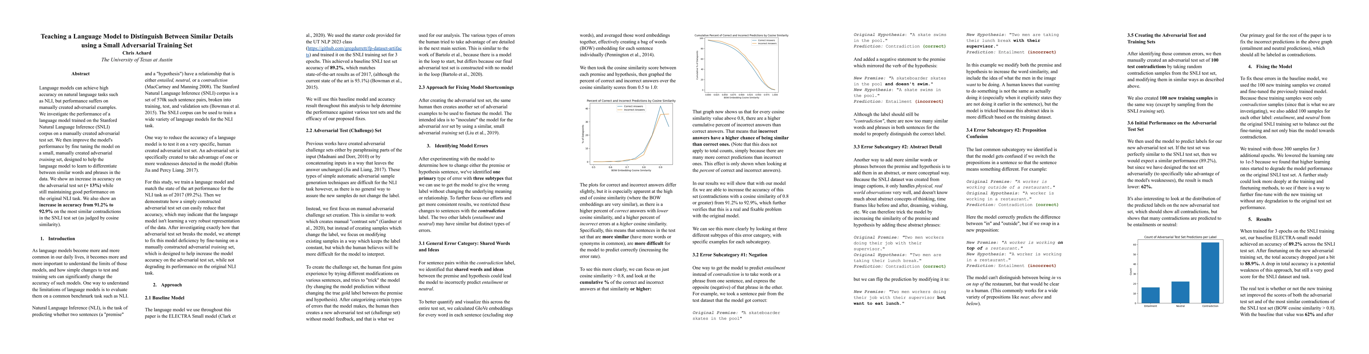 Thumbnail for Teaching a Language Model to Distinguish Between Similar Details using a
  Small Adversarial Training Set